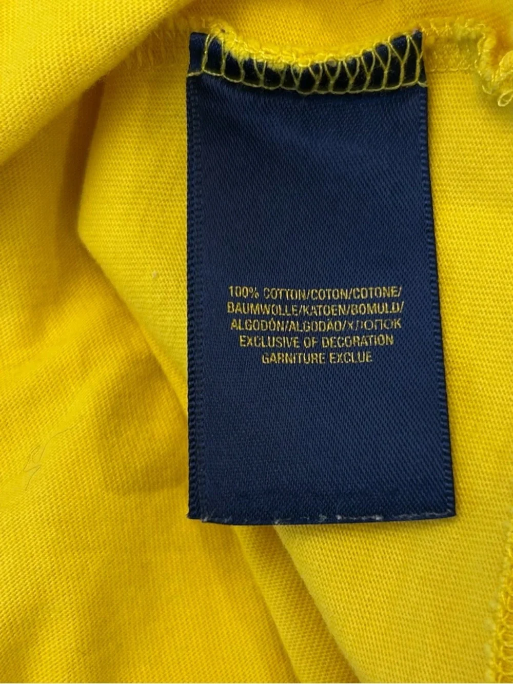 POLO Ralph Lauren Yellow Long Sleeve Crewneck Tee